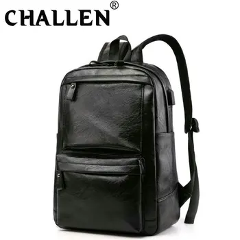 Мъжки раница от Изкуствена кожа, Модни Пътна Чанта, Мъжка Бизнес студентски чанта, женски раница с голям капацитет, чанта за лаптоп C44-24