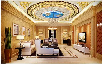 Потребителски 3d фото тапет 3d таван стенописи тапети Европейски златен ангел соболезнует топ декор на стените хол тапети