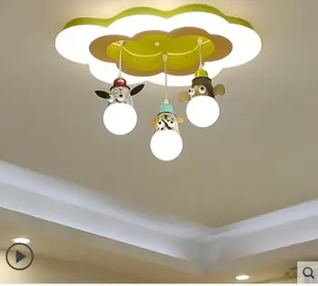 Карикатура детска стая, лампа творческо облак детска спалня тавана лампа момче момиче принцеса led детска градина лампа