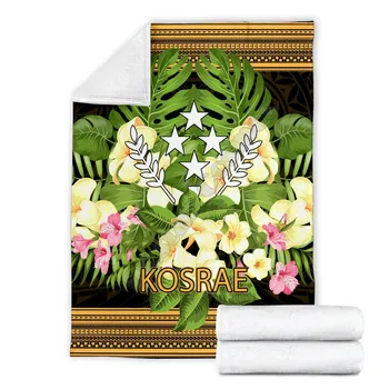 Косра Премия Одеяло Polynesian Gold Patterns Колекция 3D Печатни Плюшени Флисовых Одеала За Възрастни Домашен Офис Шерпа Одеяло