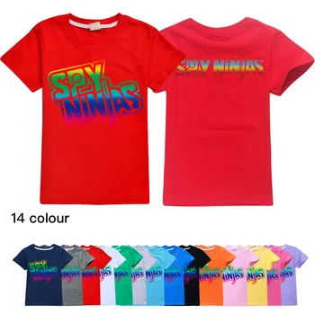 Нова Детска тениска SPY NINJAS 2021, Забавна Лятна Тениска с Къси Ръкави и шарките на 3D, памучни блузи за малки Момчета и Момичета, Бебешки Дрехи