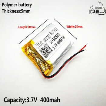 Литра енергиен батерия Добро качество 3,7 В, 400 ма, 502530 Полимерна литиево-йонна/Литиево-йонна батерия за ИГРАЧКИ, POWER BANK, GPS, mp3, mp4