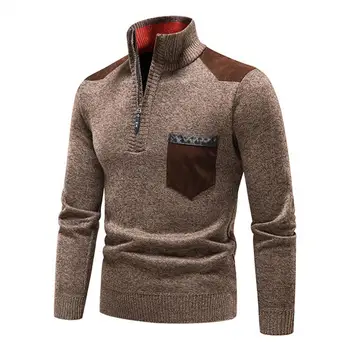 Хубав Горещ Есенен Пуловер със Защита От търкалянето, Дишащ Еластичен Пуловер