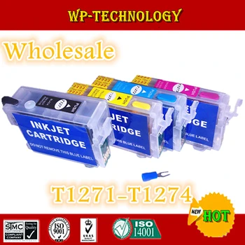 [Едро] Пълен касета за презареждане на мастила, подходящи за T1271 - T1274, подходящ за Epson NX530/NX625 WF-3520/WF-3540/WF-7010, с дуговыми чипове