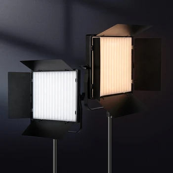Led Видеосвет с Регулируем Статив 3200-5600K Комплект Студийно Осветление Преносима Лампа Професионален Светлина за стрийминг Tiktok