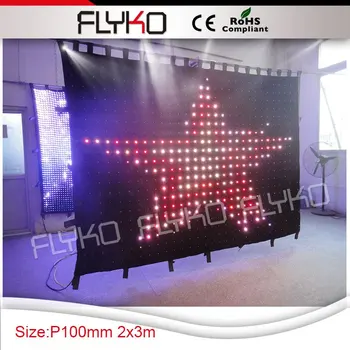 Безплатна Доставка LED коригира размера на vision led завеса led видео завеса
