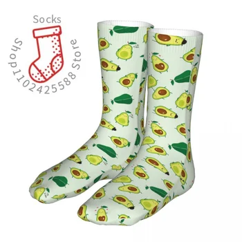Честит Смешни Чорапи, Мъжки и женски, на Новост, Красиви Зелени Чорапи с авокадо, Чорапи за любителите на Авокадо, Чорапи за Скейтборд, през Цялата година