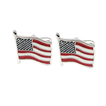 Американският Флаг, Копчета За Ръкавели, Европейски Аксесоари, Мъжки Френски Костюм, Маншет На Риза, Висококачествен Емайл Бизнес Подарък На Едро И В Търговията На Дребно