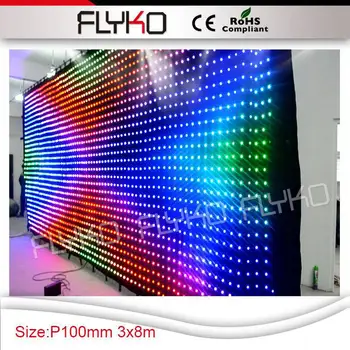 Фон 3*8м завеса led дисплей звездна светлина П10 секси видео - преносим видео