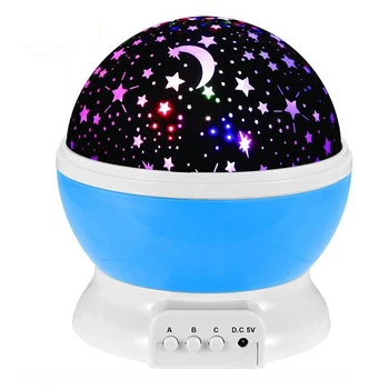 Звезда на Звездното Небе Led нощна светлина Проектор Luminaria Луната Новост Настолна Нощна Лампа Батерия USB лека нощ За Деца