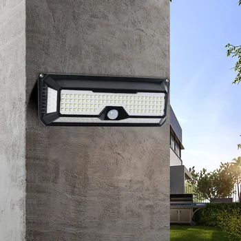 Слънчева светлина на открито LED - Слънчеви Светлини с Датчик за движение - IP65 Водоустойчив на слънчеви Батерии за Градина, Двор, Двор, улица, Сигурност