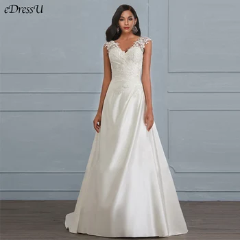 Елегантно Бельо Сватбена рокля Голям размер, Сватбената рокля Vestido de новия, Сватбената рокля Трапецовидна форма, Сватбената рокля пълна дължина YSM-5191