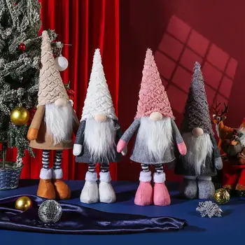 Коледна Украса Безлични Кукла с Прибиращ се Пружинна Струпясване Коледен Начало Декор