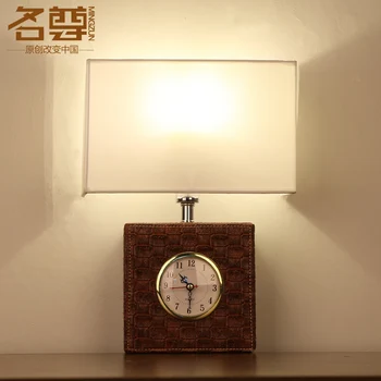 Качествена кратка съвременната нощна стенни лампа бижута часовници стенен лампа за спални персонализирани кожени лампи