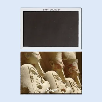 Egypt_Ancient_Statues_at_the_3rd_terrace Метални магнити за хладилник от калай 22044, Качествени сувенири за привличането на световното