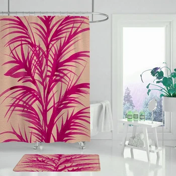 Завод дърво печат душ водоустойчив полиестер вана екран продукти завеси за баня декорация на дома