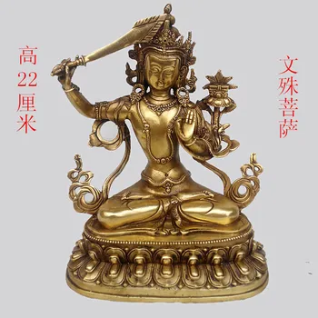 Будистки аксесоари ДОМ ОФИС МАГАЗИН се покланят на статуята на буда, за да Прогони злите духове Донесе късмет всемогъщ медна статуя на буда
