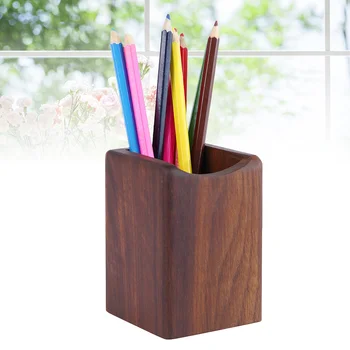 Дървена Кутия За Съхранение на Дървена Притежателя на Гърне Дървена Дръжка Притежателя Дървена Дръжка Кутия Дървена Кутия За Съхранение на Писалка Притежател на Масата Офис Кутия