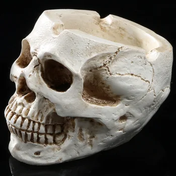 Главата на скелета пепелник Начало Декор Череп Призрак Зъл Главата на Скелета Статуетка От Смола Хелоуин