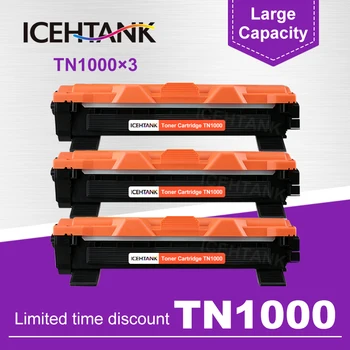 ICHTANK 3 БР. тонер касета TN1000, съвместим Brother за TN1030 TN1080 TN1060 TN1070 HL-1110 1210 MFC-1810 DCP-1510 1610 W