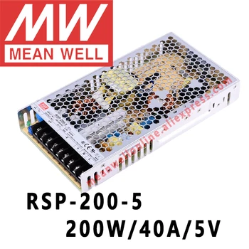 Онлайн магазин Mean Well RSP-200-5 meanwell с един изход 5 vdc / 40 /200 Вата с функция PFC