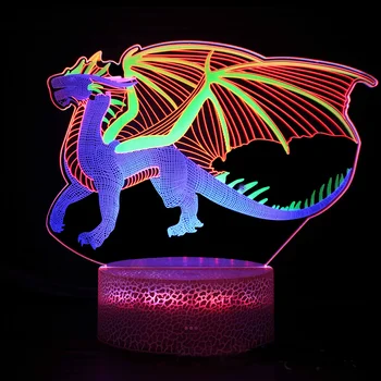 Динозавър Играчки 3D Led нощна светлина Динозавър Лампа Играчка с 3 Промяната на Цветовете Динозавър, Рожден Ден Подаръци за Момчета Детски Спалня Декор
