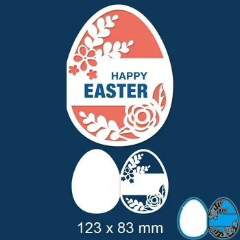 Режещи Удари Великденско яйце Нов Метален Албум направи си САМ Хартиена Занаят Шаблони За Релеф Поздравителна Картичка Украса 107*127 мм