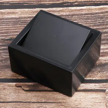 Черна Пластмасова Обърнатата Кутия За Копчета За Ръкавели Притежателя Калъф За Съхранение На Бижута