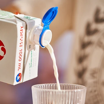 Креативен дефлектор за напитки в опаковка със защитно уплътнение за защита от разливане, млечна напитка, разширени устройство за отражател на устата за дома за готвене
