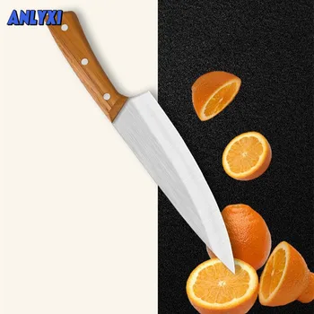 4Cr13 Нож на Главния готвач на Китайски Кухненски Ножове и Прибори за Мелачка За Риболов Vege Нож За Нарязване на Супер Остра Дървена Дръжка на Секира Кухненски Нож
