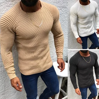 2021 Европейски и американски есенно-зимния оборудвана Пуловер с дълги ръкави и висока воротом, пуловер с висока воротом, мъжки пуловер