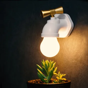 Кран лека нощ Творчески Умен USB Зареждане Индукционный Лампа LED Нощни Шкаф Гласово Управление, Лампа за Осветление на Спални