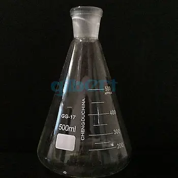 500 мл Quickfit 29/32 Съвместна Лаборатория Конична Колба Erlenmeyer Boro Glass Градуированная