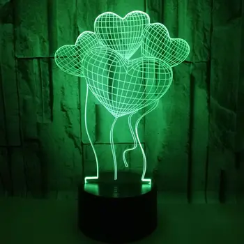 3D Led лека нощ 16 Цвята, Имам Лампа с Интелигентен Сензорен Ночником и Дистанционно Управление, Лампа за Децата Коледа
