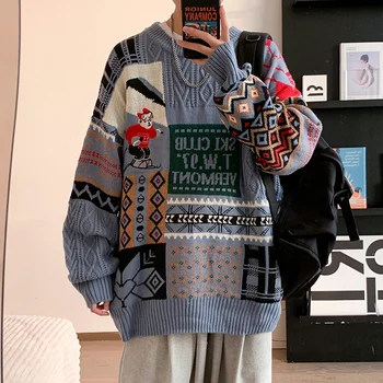 Висококачествен и модерен свободни мъжки и женски пуловер в гонконгском стил