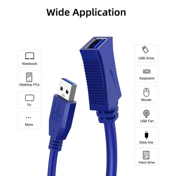 1 M USB удлинительный кабел за Мъже и Жени Кабел за Синхронизация на Данни е Бърза Скорост на USB 3.0 Кабел За Клавиатура, Принтер, Камера на Мишката Игрален Контролер