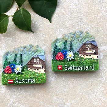 Декорация на дома смола магнит на хладилника QIQIPP се изнасят в Алпийски планини, Австрия, Швейцария