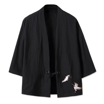 Голяма код Мъжки кимоно японската стрийт фешън облекло casual/кимоно якета harajuku стил японски жилетка на горно облекло TB7010081