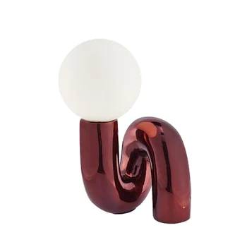 Модерен минималистичен стъклена топка настолна лампа за спалня и детска стая дизайнерски модел настолна лампа за стаята