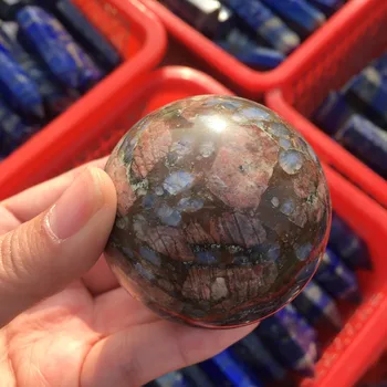 50 мм, Естествен и красив червено-синьо каменна топка