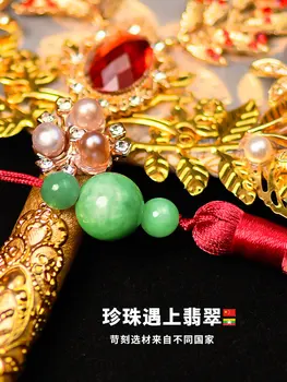Кръгла Фен на Сватбата Булката Китайска Сватба Сватбена Фен САМ Материал Xiuhe Фен