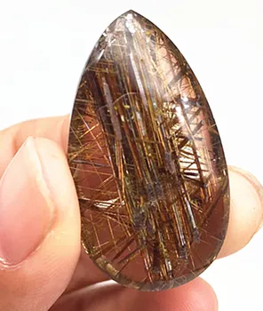 17 гр естествен кварцов кристал на косата кристали, висулка марка линг chakra A2