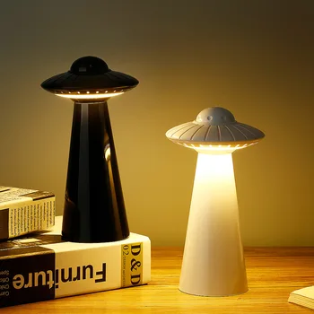 USB Акумулаторна Мини Настолна Лампа НЛО За Спалня С Плавно Затъмняване За Четене Без Трептене Интелигентен лека нощ Нощна Лампа Подарък