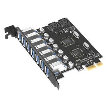 7 Портове PCI-E КЪМ USB 3.0 ХЪБ PCI Express Адаптер за разширителни Карти 5 Gbit/s За дънната платка NEC + ЧРЕЗ Чип