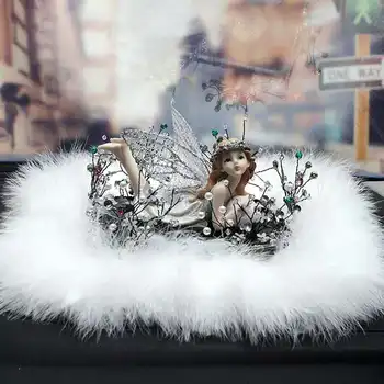 Нов продукт творчески сладък ангел авто парфюм дифузор седалка цвете фея декорации от смола женски аксесоари за интериора на колата