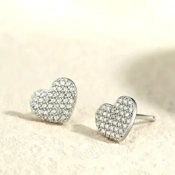 Любов обеци от сребро женски нишевый дизайн на малки обеци изискани и висококачествени обеци 2021 нови модни обеци