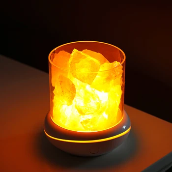 Преносим USB Акумулаторна Crystal Солна Лампа за Ароматерапия, Светлина В Помещението Спалня Пречистване на Въздуха Led нощна светлина Начало Декор Светлини
