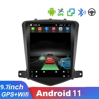Android 11 За Tesla Стил Оттичане на Екрана на Радиото в автомобила Мултимедийна Навигационна GPS За Chevrolet Cruze J300 2006-2014 Видео плейър