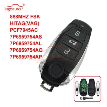 Kigoauto 7P6 959 754 КАТО AL AQ AP Интелигентни ключ с 3 бутона 868 Mhz FSK hitag (vag) pcf7945AC за VW Touraeg